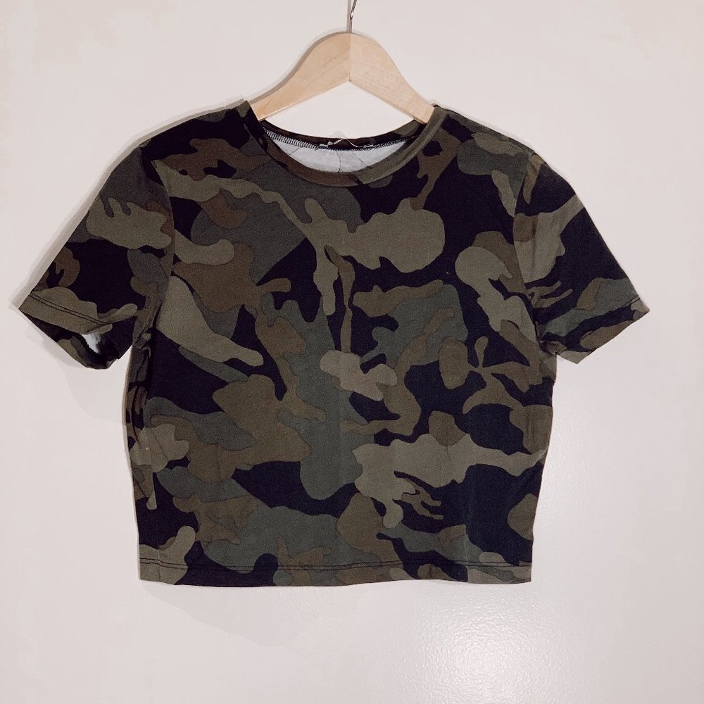 Zara camo crop top